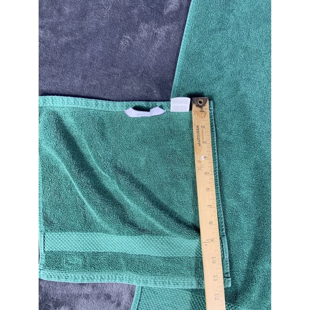 Lacoste Legend Green Supima Cotton 2 Piece Towel Set Hand Washcloth Crocodile
